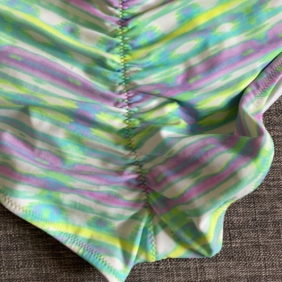 Green purple tie dye inspired hipster bikini L - Picture 7 of 9